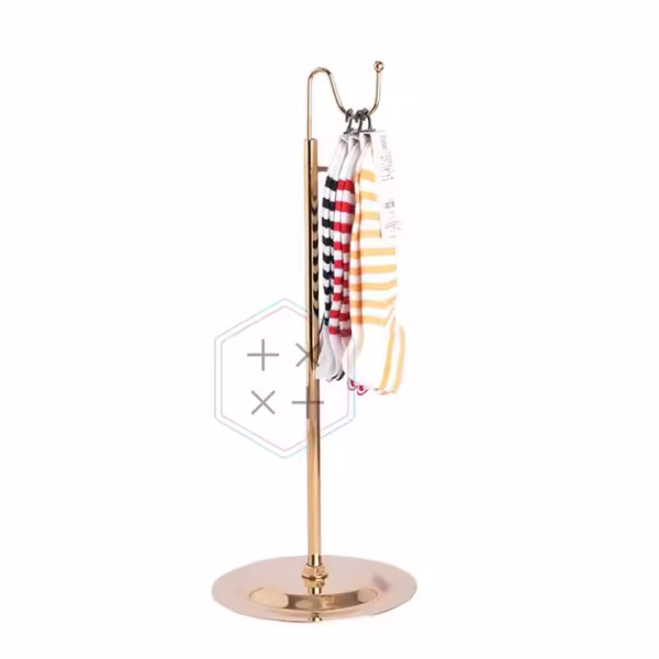 Gold Stainless Steel Purse Hand Bag Rack Display Stand for Store - Image 3