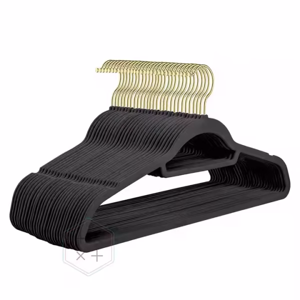 43.5 CM Space Saving Velvety Flocking Plastic Hangers Clothes Hanger