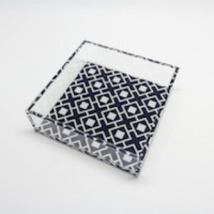Square Black Pattern Acrylic Square Tray