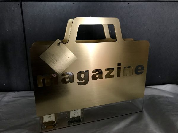 Gold Acrylic Customize Logo Display Stand with Haundle - Image 7