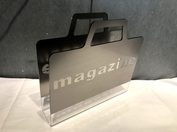 Silver Acrylic Customize Logo Display Stand with Haundle - Image 3