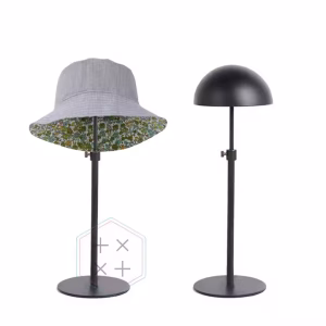 Black Durable Metal Stainless Steel Desktop Holder Display Rack Hat Cap Stand for Retail Store