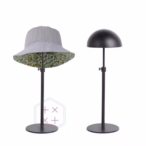 Black Durable Metal Stainless Steel Desktop Holder Display Rack Hat Cap Stand for Retail Store