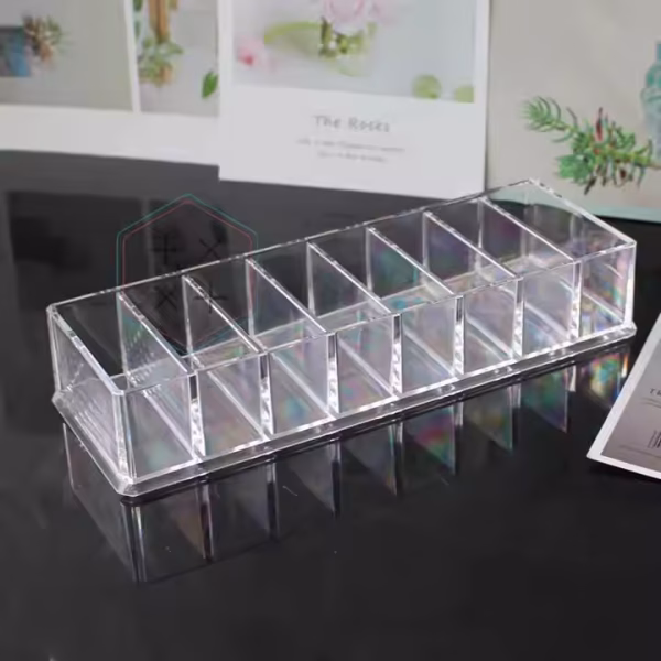 8 Compartments Acrylic Makeup Organizer for Dresser - Image 4