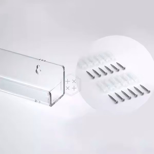 Clear Acrylic Nail Polish Rack Wall Mounted Shelf - Image 2