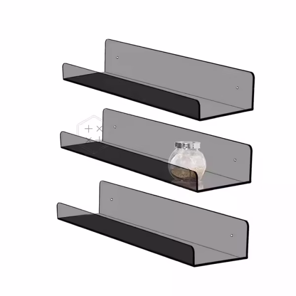Transparent Plastic Display PS Wall Shelf for Shop - Image 4