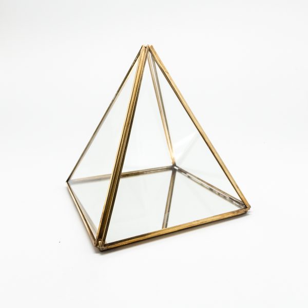 Large Copper Decorative Mirror Paramid