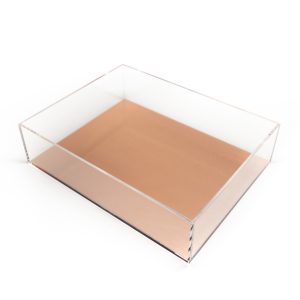 Large Rose Gold Display Acrylic Tray