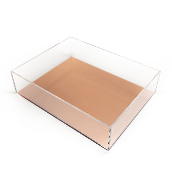 Large Rose Gold Display Acrylic Tray