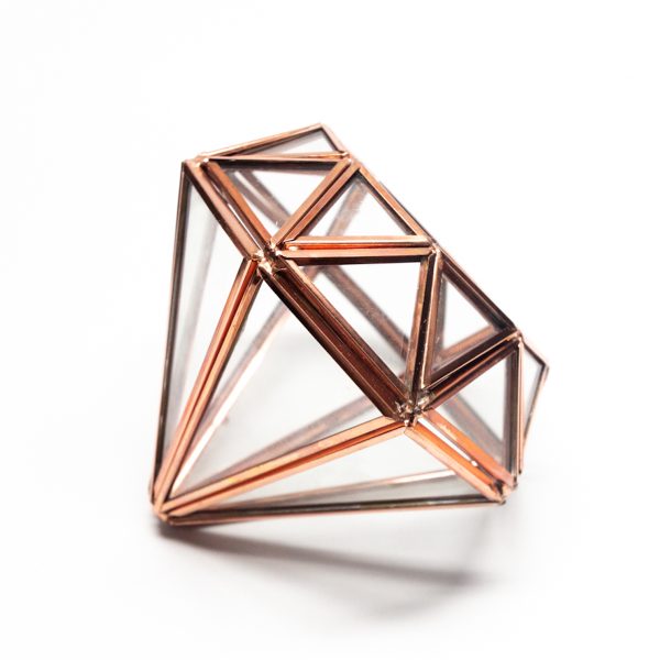 Rose Gold Large Diamond Decorative Case