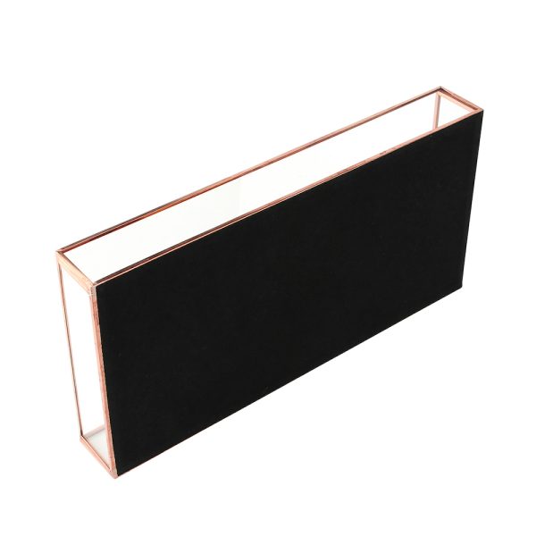 Rose Gold Small Modern Golden Mirror Bottom Tray - Image 2