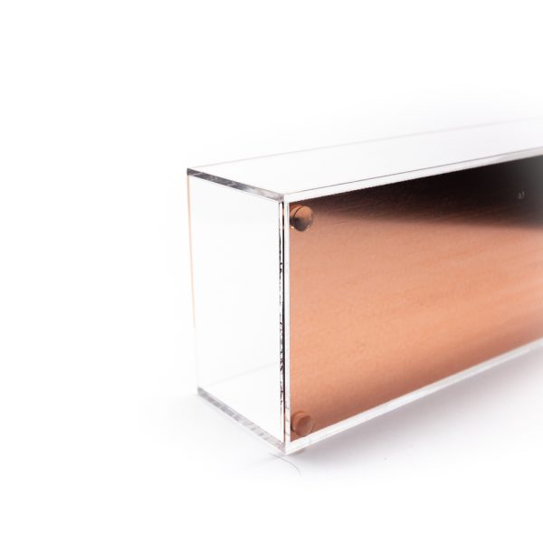 Simple Rose Gold Bottom Acrylic Tray - Image 2