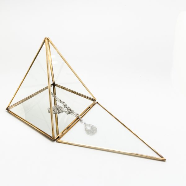 Large Copper Decorative Mirror Paramid - Image 2