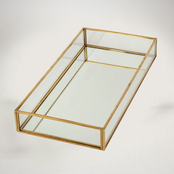 Copper Small Modern Golden Mirror Bottom Tray - Image 6