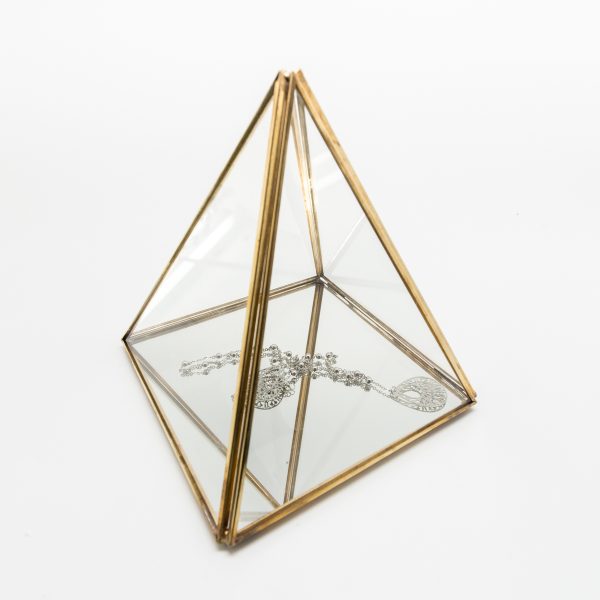Large Copper Decorative Mirror Paramid - Image 3