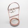 Rose Gold Marble Bottom Hanging Jewelry Display Rack - Image 3