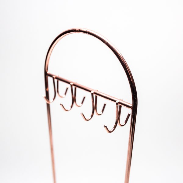 Rose Gold Large Marble Hanging Necklace Display Rack - Image 4