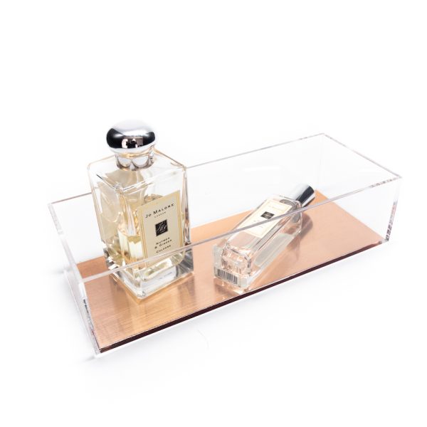 Simple Rose Gold Bottom Acrylic Tray - Image 4