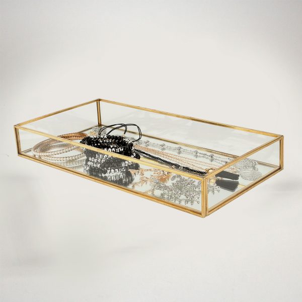 Copper Small Modern Golden Mirror Bottom Tray
