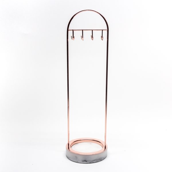 Rose Gold Large Marble Hanging Necklace Display Rack - Image 5