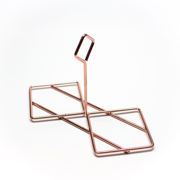 Rose Gold Square Acrylic Cotton Holders Case - Image 7