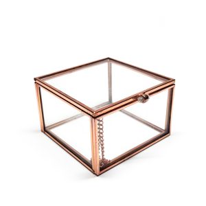 Square Metal Line Glass Display Case