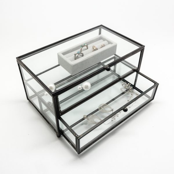 Copper Drawers Gold Jewelry Tray with Slanted Lid - Image 5