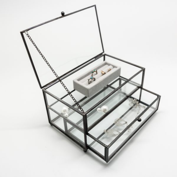 Copper Drawers Gold Jewelry Tray with Slanted Lid - Image 6