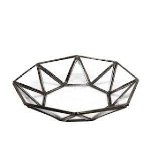 Black Sun Round Vintage Jewelry Tray