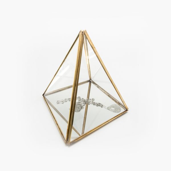Rose Gold Decorative Mirror Paramid Display - Image 6