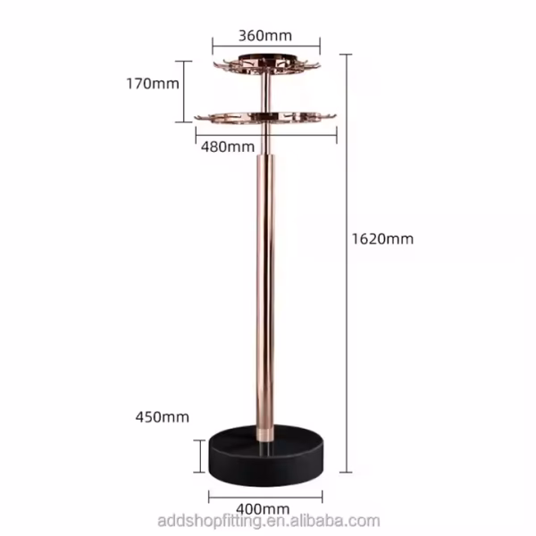 Astrid 162 CM Stainless Rotating Rack Display Stand Wig Hair Extension Display for Hair Salon - Image 4