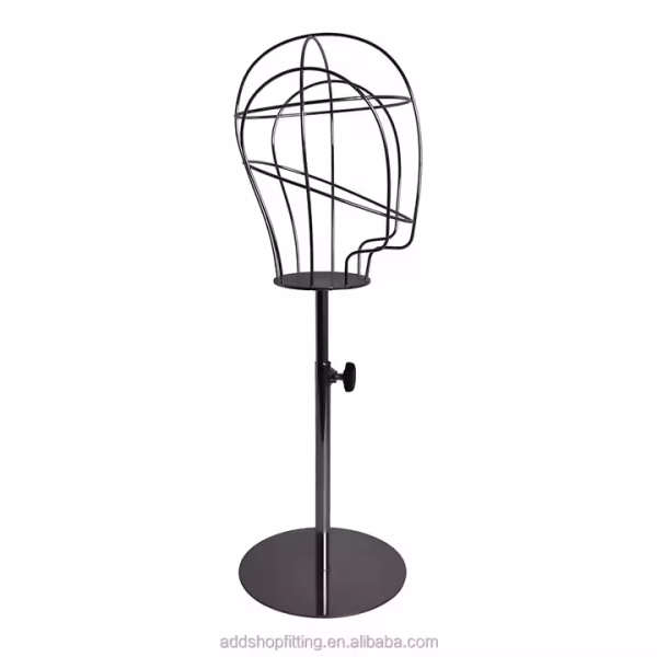 Gold Head Rack Cap Hat Display Stand for Clothing Store - Image 3