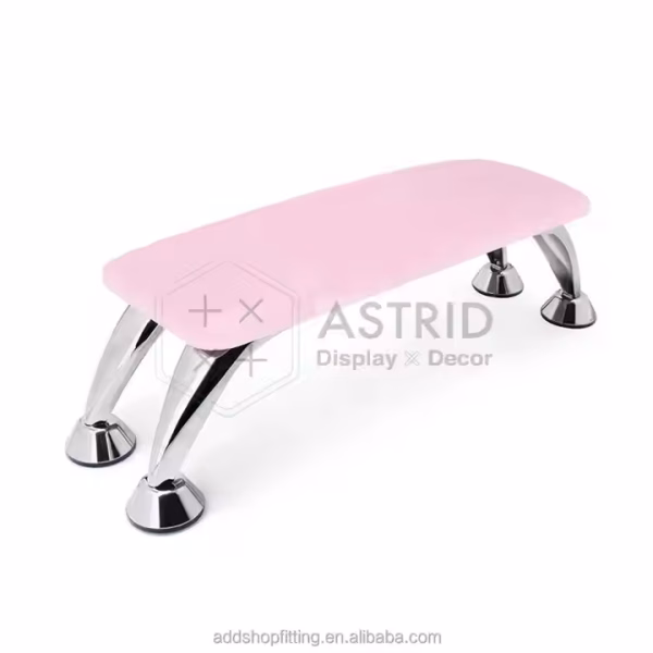 Pink Manicure Soft PU Leather Nail Art Hand Stand Holder Nail Hand Rest Pillow Cushion for Manicure Salon