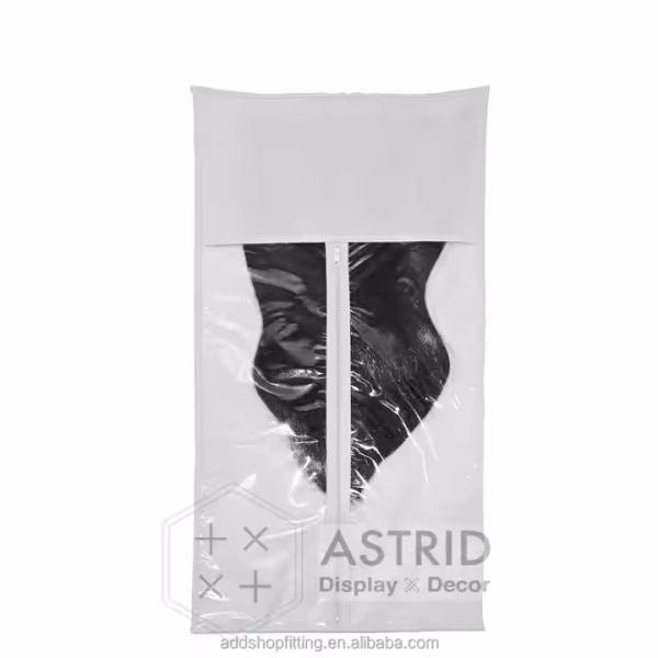 Astrid 38 X 80 cm Big Non Woven Display Custom logo Wig Hair Bag for Hanger - Image 3