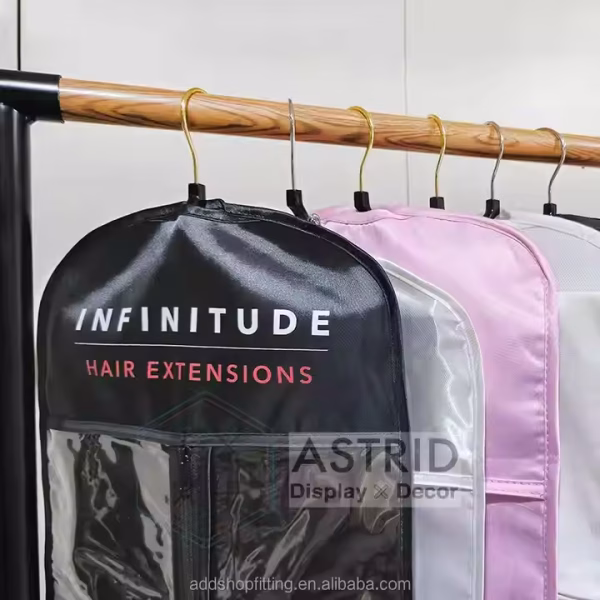 Astrid 29 X 60 cm High End Custom logo Satin Silk Fabric Wig Hair Bag - Image 3