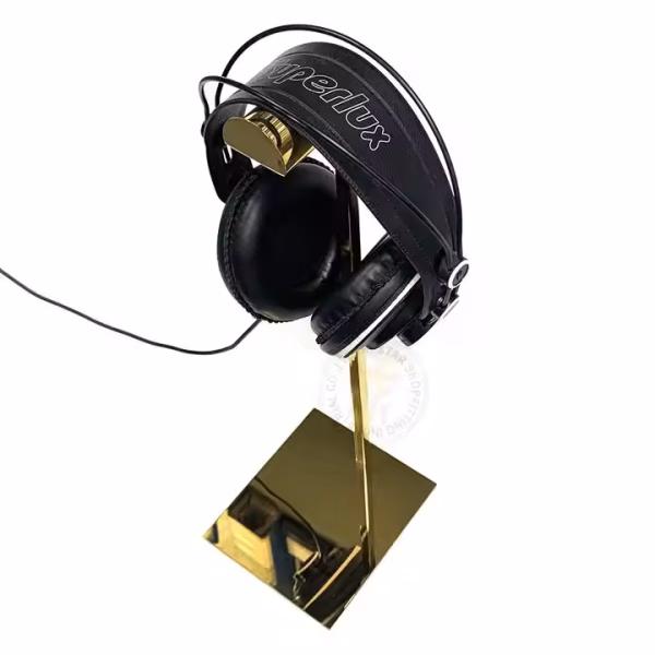 Golden Durable Shop Earphones Headsets Stand Display Rack Headphone Holder for Store - Image 4