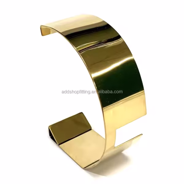 Luxury Stainless Steel Rose Gold Rack Stand Belt Display for Store - Image 4