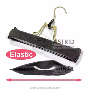Astrid 20CM PU Black Tough Elastic Protective Foam hair extension hanger cover for retail sale