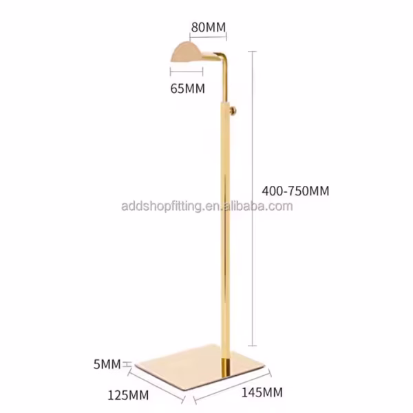 Durable Stainless Steel Custom Logo Luxury Stainless Rack Purse Backpack Women Bag Display Stand - Image 2