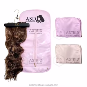 Astrid 29 X 60 cm High-end Thickened Foldable Custom logo Satin Silk Fabric Wig Hair Bag