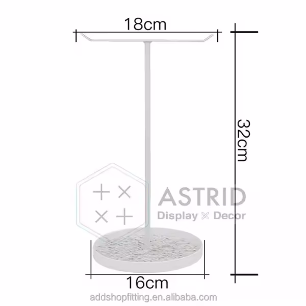 Golden T Steel Acrylic Base Holder Stand Polish Sample Card Nail Display for Store Retail Home - Image 2