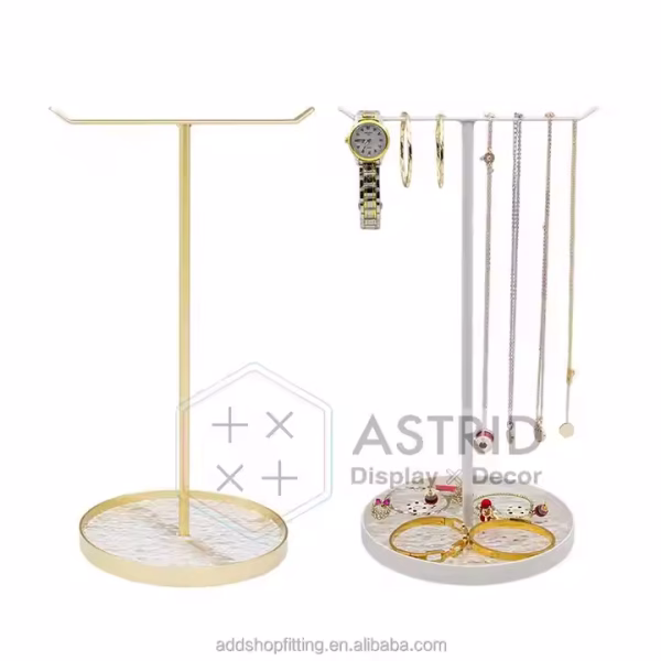 Golden T Steel Acrylic Base Holder Stand Polish Sample Card Nail Display for Store Retail Home - Image 6