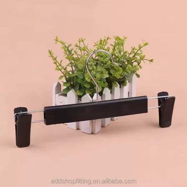 Astrid 28 CM Custom logo Clip Plastic Trouser Pants Hanger for display - Image 4