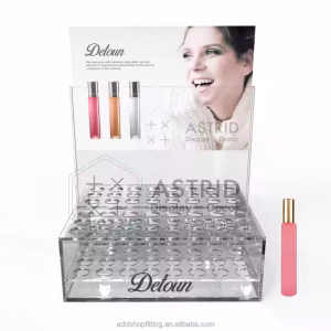Custom logo Box 48 Bottles Fragrance Sign Organizer Stand Acrylic case Perfume Display