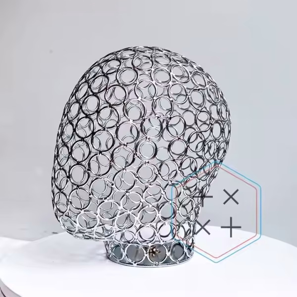 4 Colors Metal Mesh Iron Mannequin Display Holder Hat Mesh Head Forms Stand for retail - Image 5