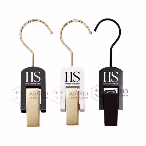 Astrid 18 CM W4CM Small Wooden Custom logo Clip Bag Hair Extension Hanger - Image 4