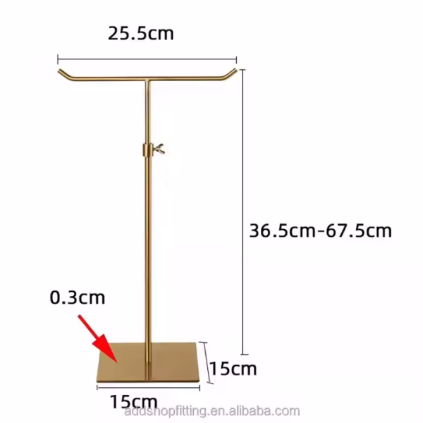 Durable Stainless Steel Custom Logo T Luxury Gold Women Purse Bag Display Stand - Image 2