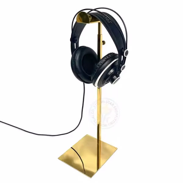Golden Durable Shop Earphones Headsets Stand Display Rack Headphone Holder for Store - Image 6