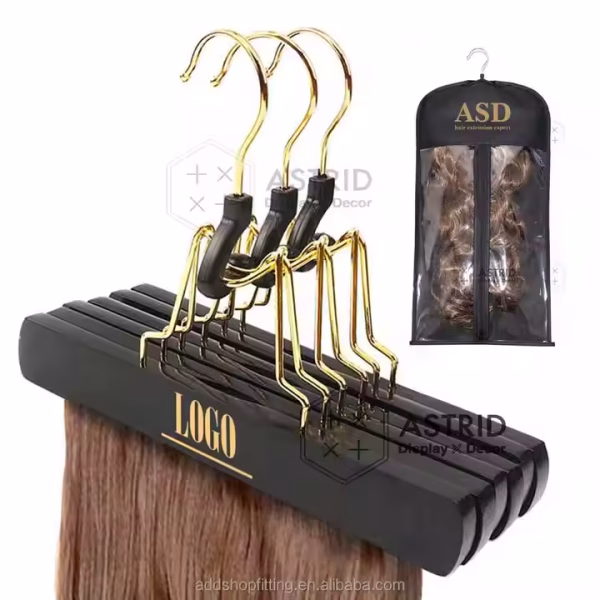 Astrid 29 X 60 cm Custom logo Display Hangers Extension Hair Wig Bag - Image 2
