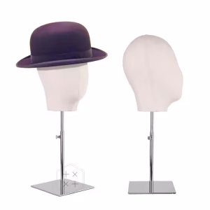 Stainless Steel Window Mannequin Head Hat Display Stand for Shop